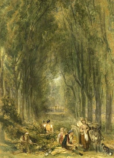 The Lime Walk at Weston, Buckinghamshire by William Harvey